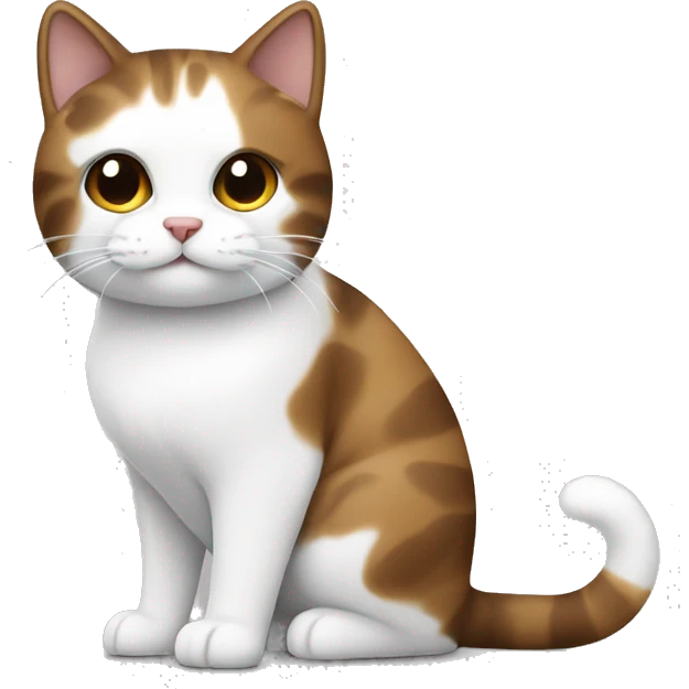 Cat white und brown with pattern  emoji