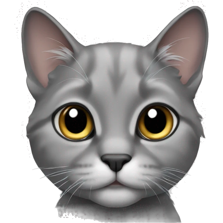 Gray lop-eared cat emoji