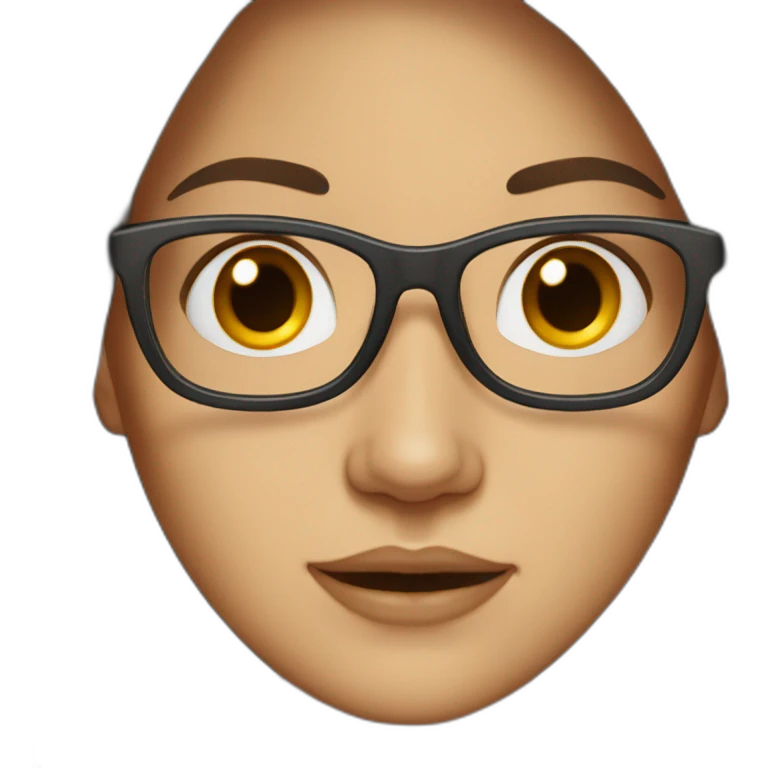 WOMAN WITH MIDDLE PART, LONG DARK RED HAIR, BROWN GLASSES, WHITE SKIN emoji