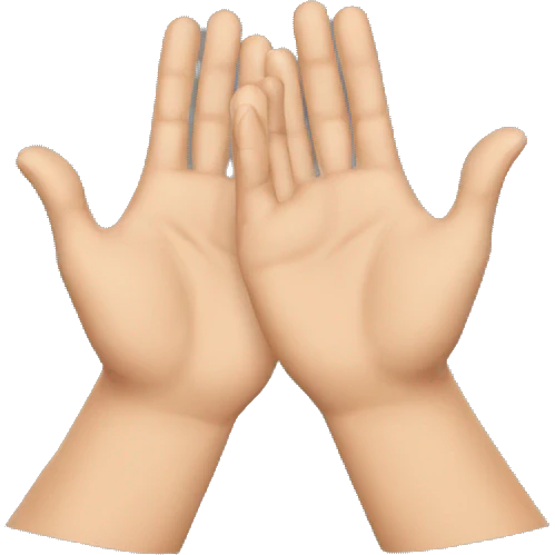 Two brother hands clapping up each other emoji