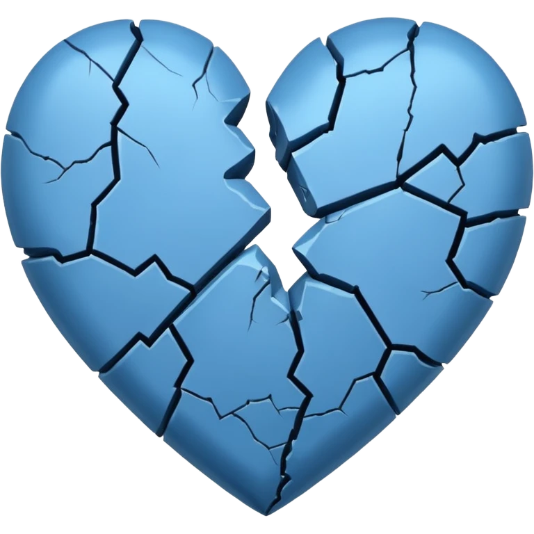 Emoji de corazón azul roto emoji
