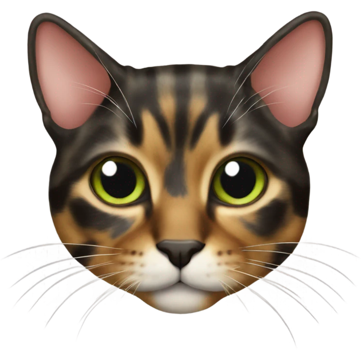 create a tortishell cat with christmas  emoji