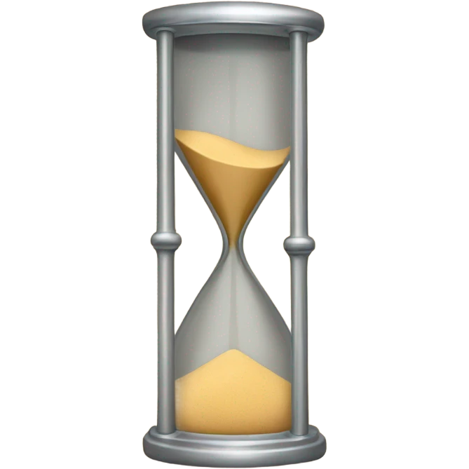 a long aluminum sand clock emoji