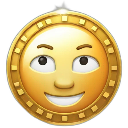 shining bitcoin emoji