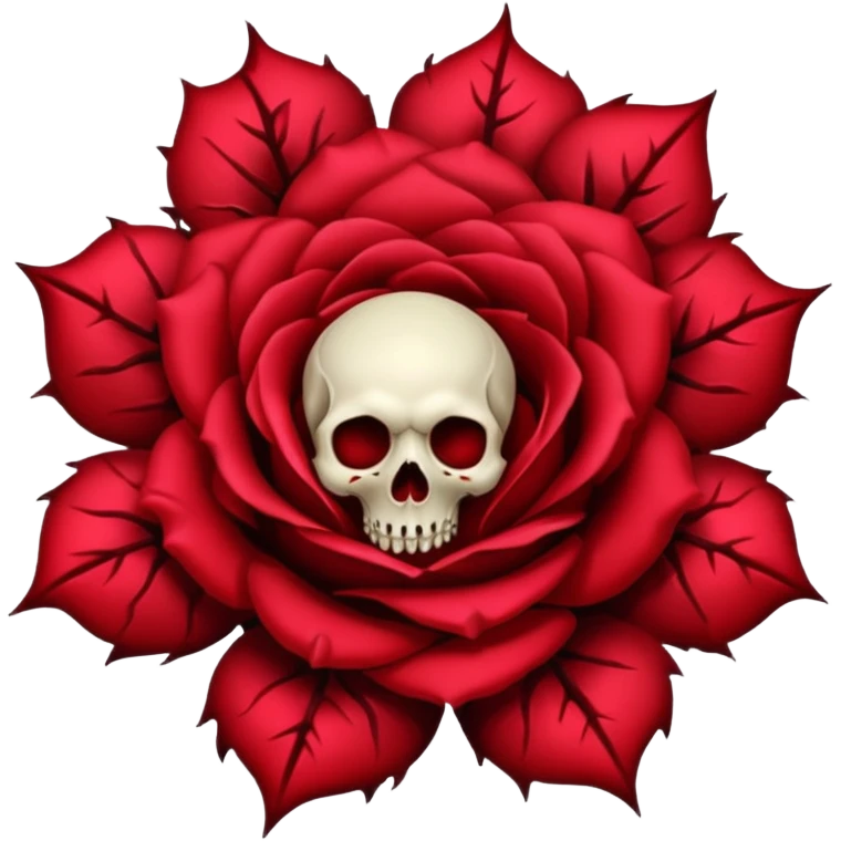 gothic rose with skulls emoji