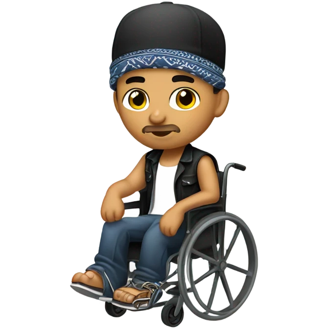 A Mexican cholo in a wheelchair  emoji