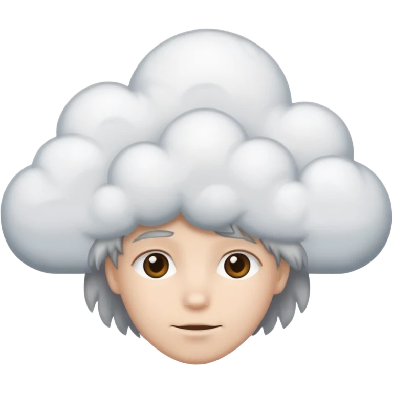 zoned out face with clouds floating around its head emoji