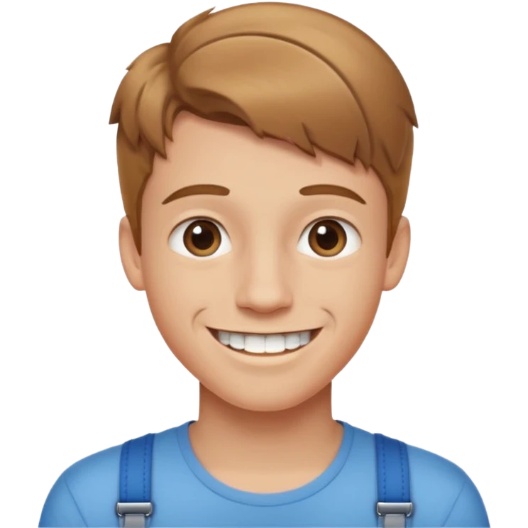 a young guy with braces smiling emoji