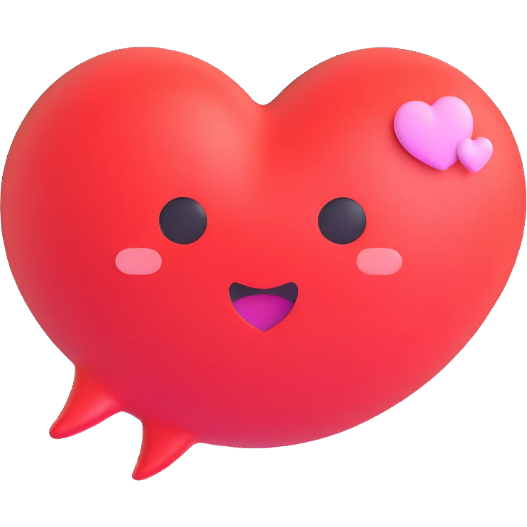 chat bubble with a heart inside emoji