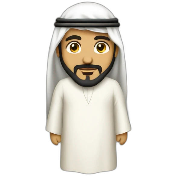 A Saudi sheikh wearing a mashallah emoji