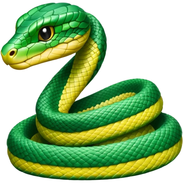 green viper cute emoji