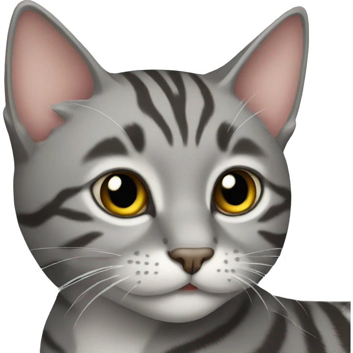 grey tabby cat emoji