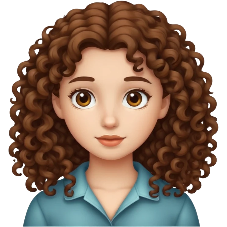 Girl with curly hair emoji
