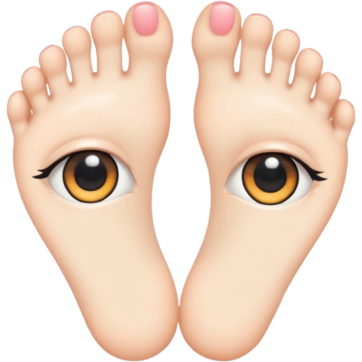 A foot With Anime Eyes in Chibi Sticker style emoji