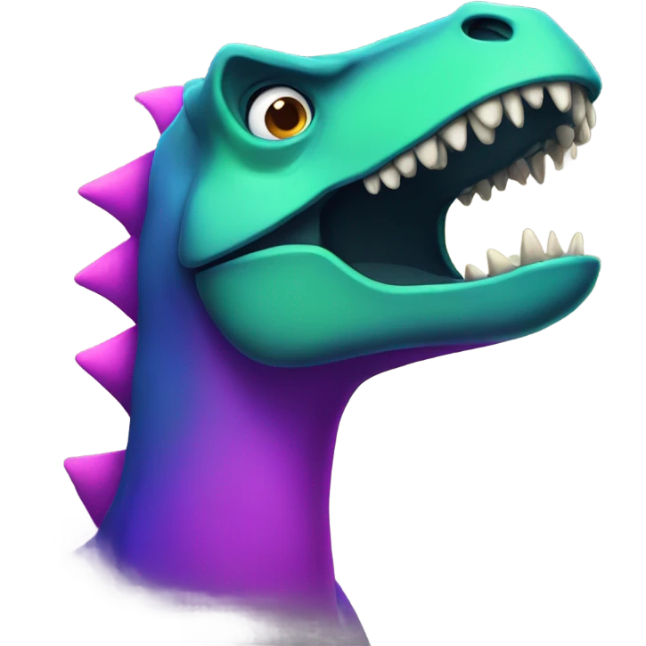 A dinosaur at a rave emoji