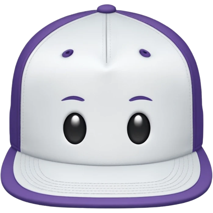 white cap with letters OAO emoji