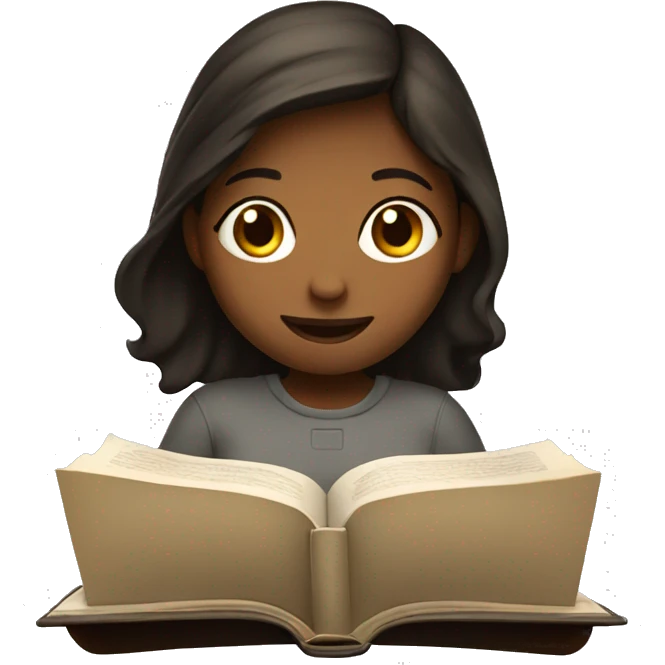 Girl reading bible emoji