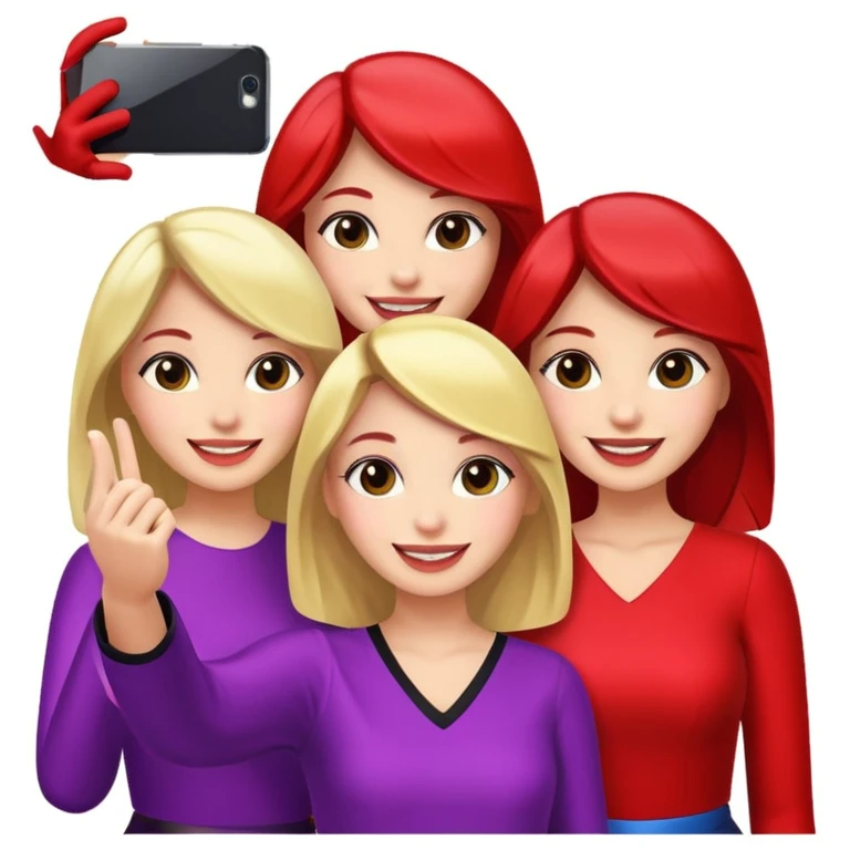 girls taking selfie in club emoji
