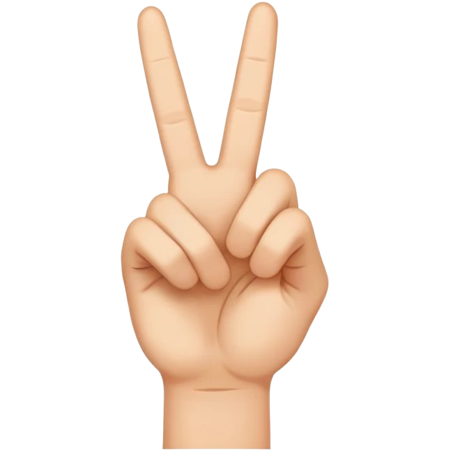 peace sign hand gesture emoji