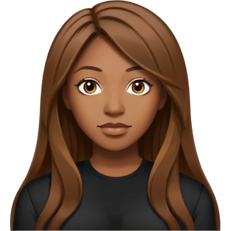 Coko from SWV with long dark brown hair emoji