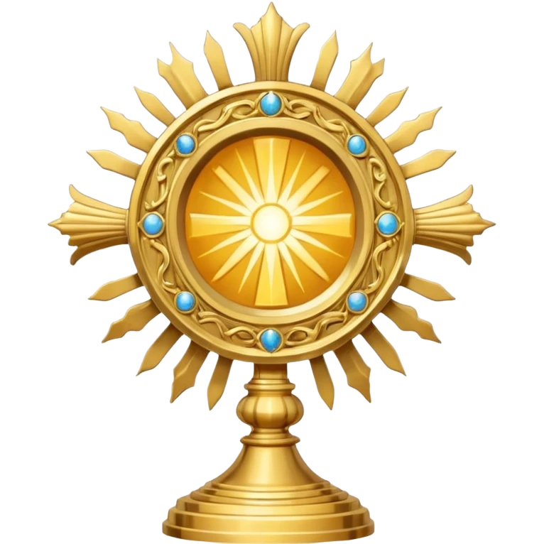 monstrance gold with rays minimal style emoji