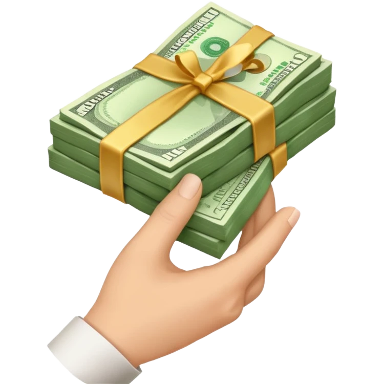 a emoji holding money like this emoji 😀 with a hand holding this 💵 emoji