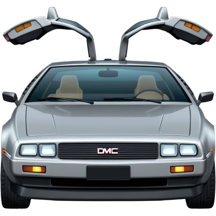 Silver DMC 12 Delorean emoji