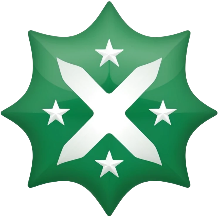 logo BNP Paribas fidèle, carré vert avec quatre étoiles blanches emoji