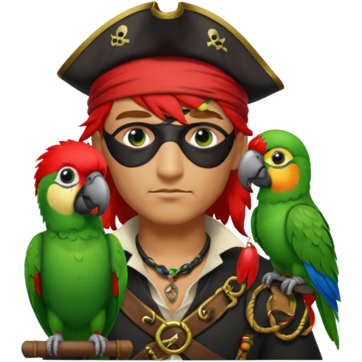 pirate and parrot emoji