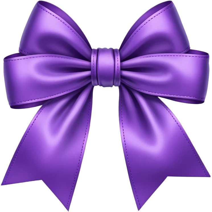 Purple bow emoji
