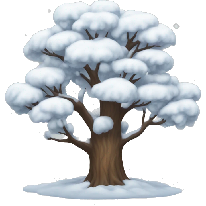 Snowy tree emoji