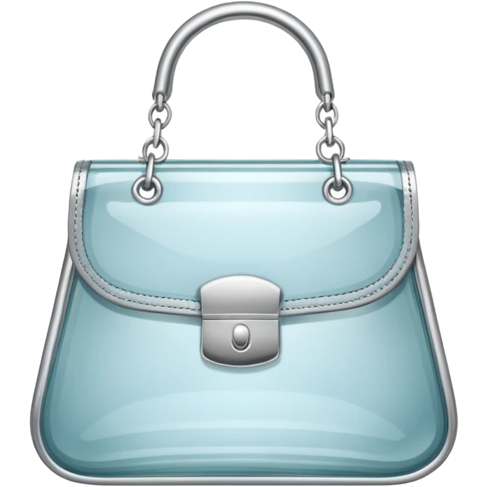 Glass style purse, see through, transparent  emoji