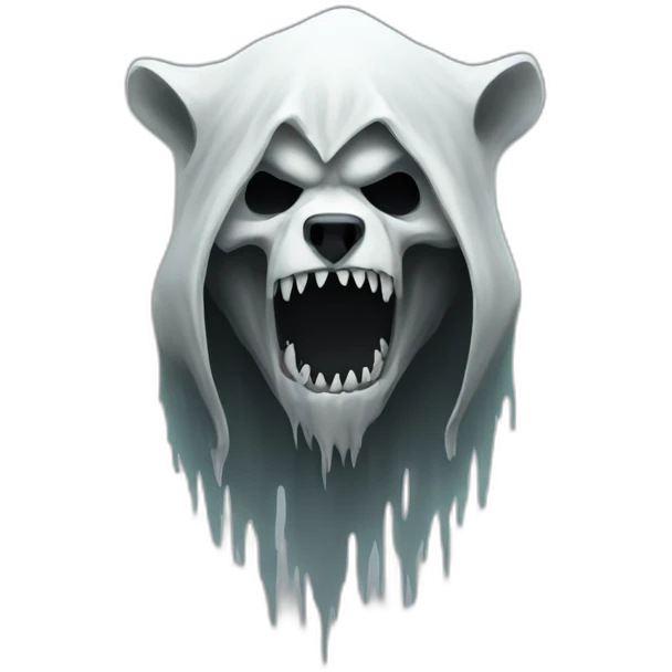 ghost reaper as a grizzly head emoji