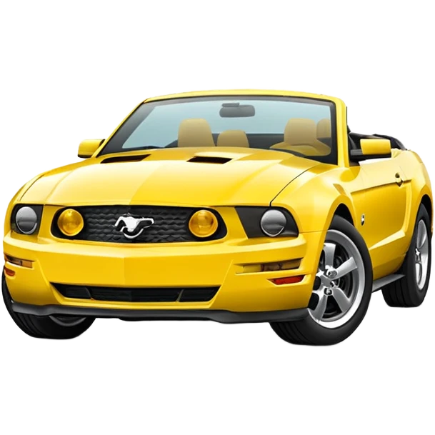Create a mustang 309emoji in yellow colour  emoji