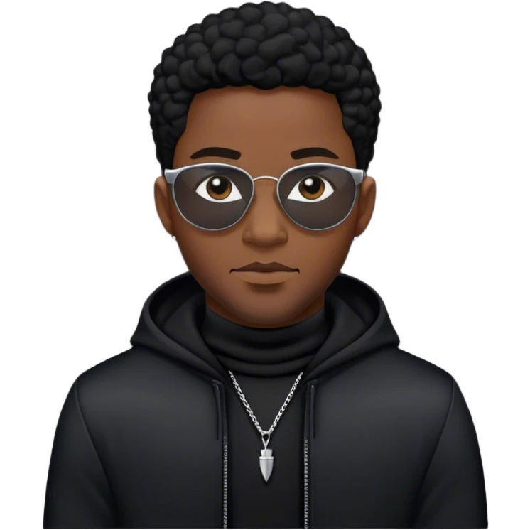 cool guy in black outfit named JetSetFly emoji