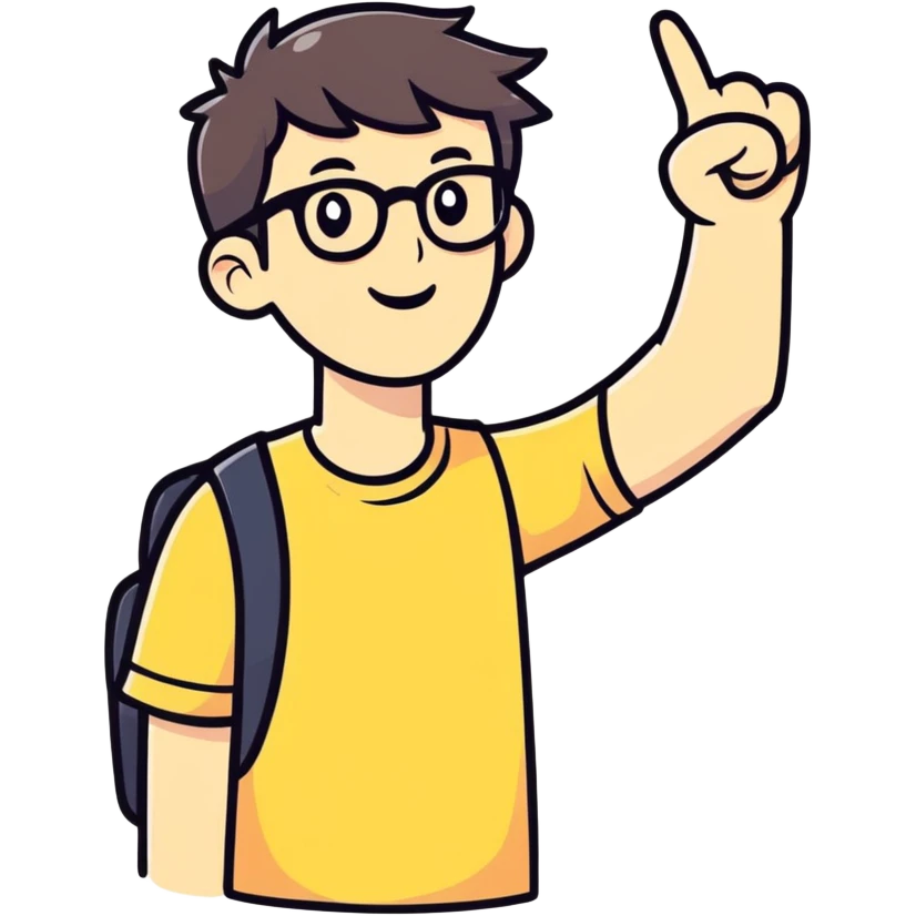 Nerd whit one finger up emoji