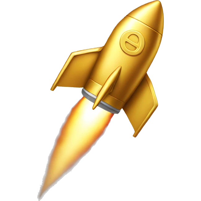 gold coin rocket emoji
