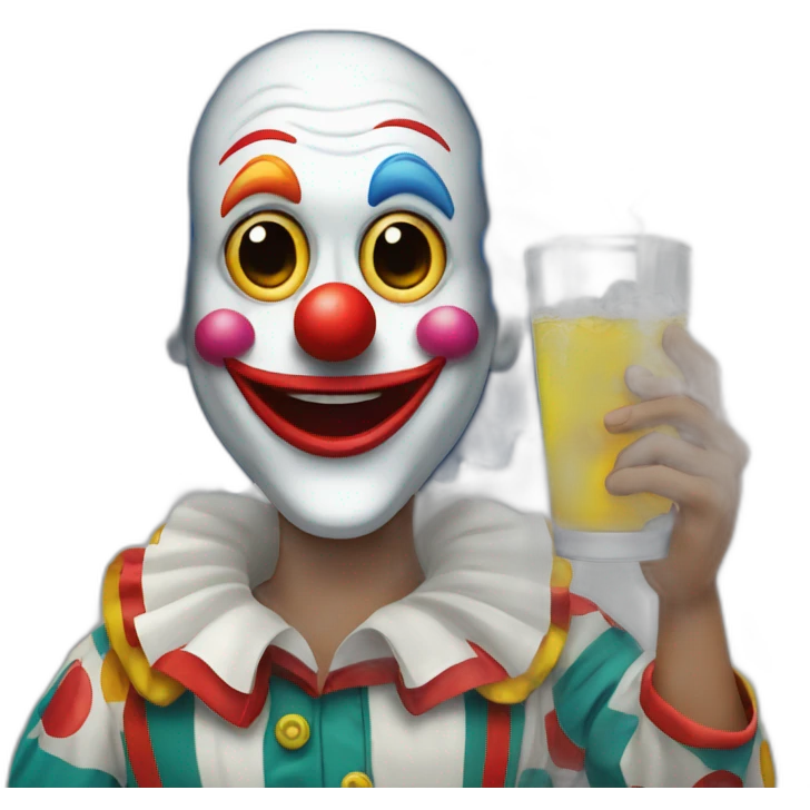 Clown drink vodka emoji