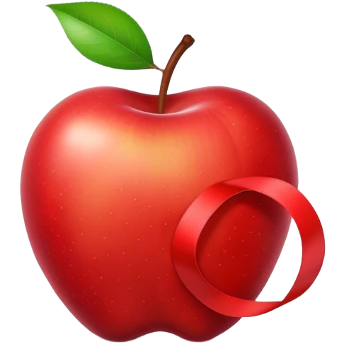 Love with a rebbon emoji