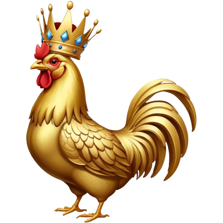 rooster with a crown emoji
