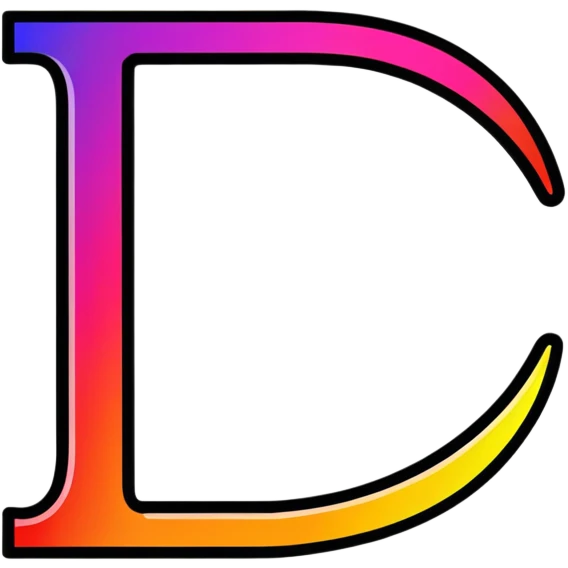 Colorful Gradient Alphabetical Letter “E” emoji