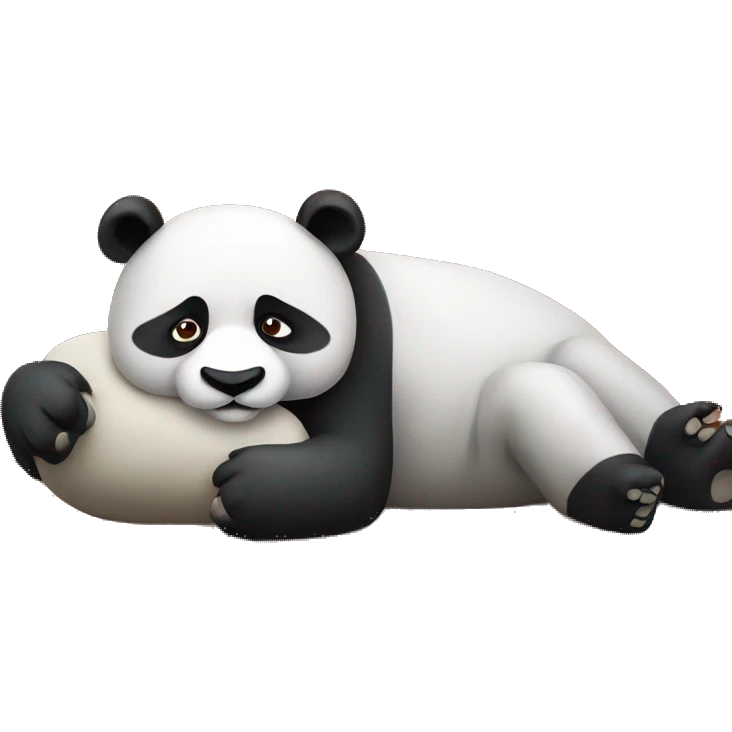 Lazy Panda lying on sofa emoji