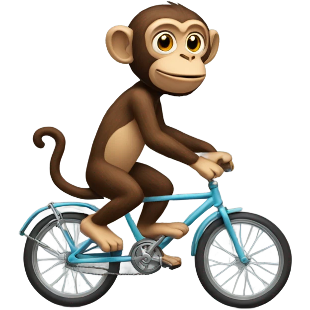 Monkey riding a bike emoji