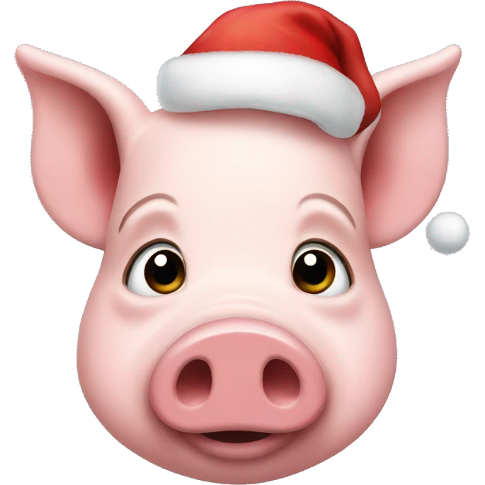 Christmas pig emoji