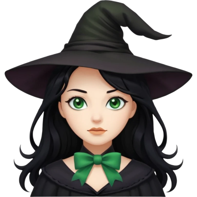 Witch wearing bow emoji