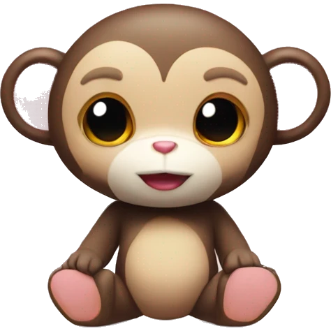 Cute monkey and hello kitty  emoji