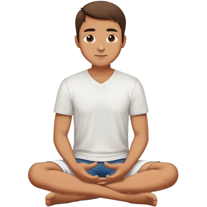 man sitting cross-legged on the floor emoji