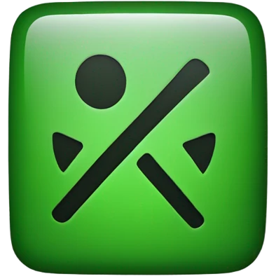 Green tick inside very dark grey rounded square emoji