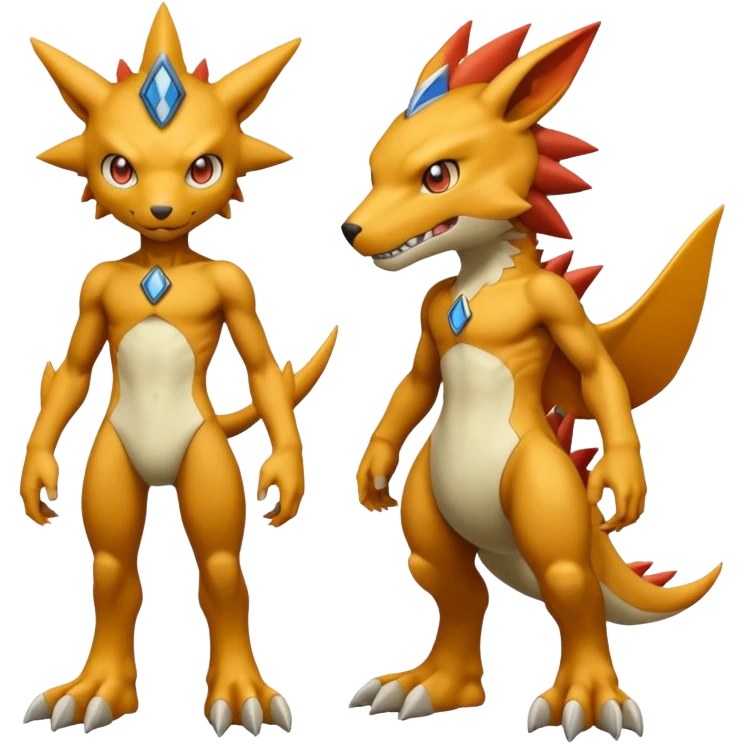 Draydenramon-Digimon-Fakémon (full body) emoji