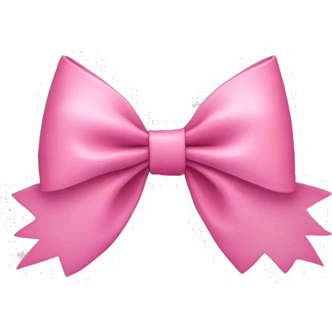 coquette bow pink emoji